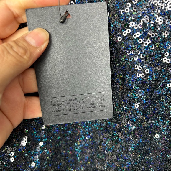 ASOS W40”plus short L30”holidays sequins straight leg pants full lining NWT - Picture 11 of 16